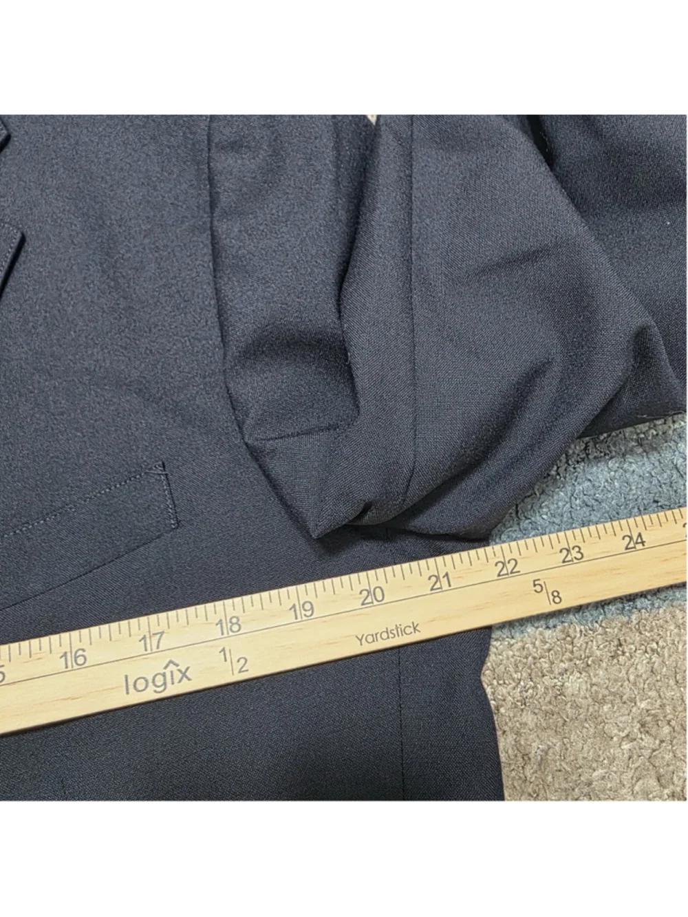 Brooks Brothers Made in USA Vintage 100% Wool Navy Blue Blazer Sport Coat 43R